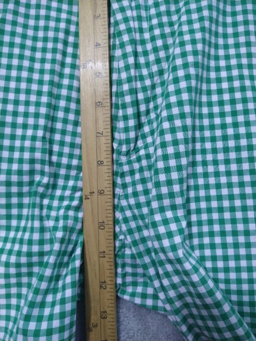 Polo Ralph Lauren Shorts Mens 36 Green Gingham Plaid Suffield Chino Flat Front